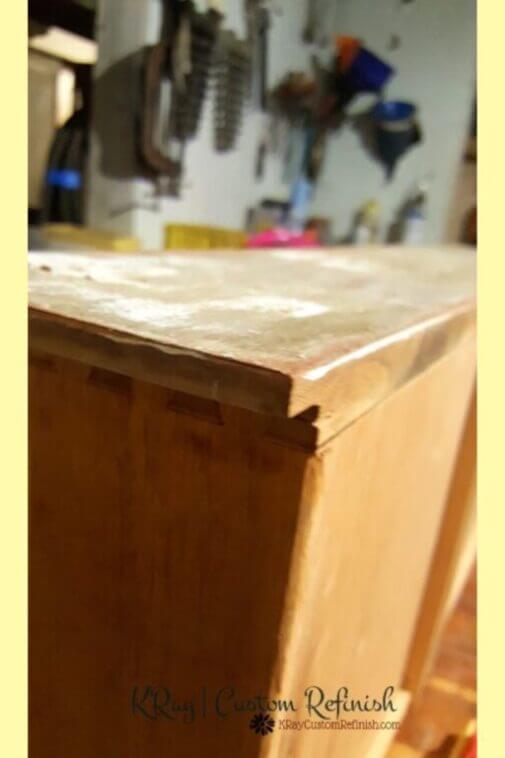 Restoring Wood Veneer Furniture Veneer Example Drawer