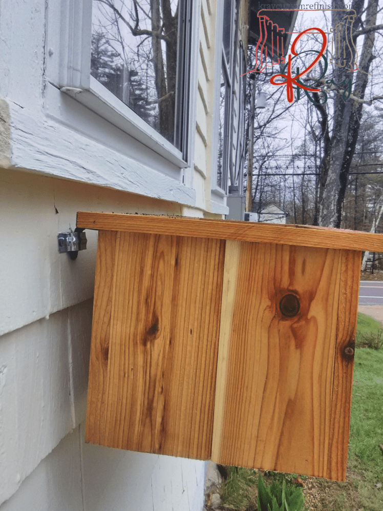 Removable Cedar Window Flower Boxes Side View