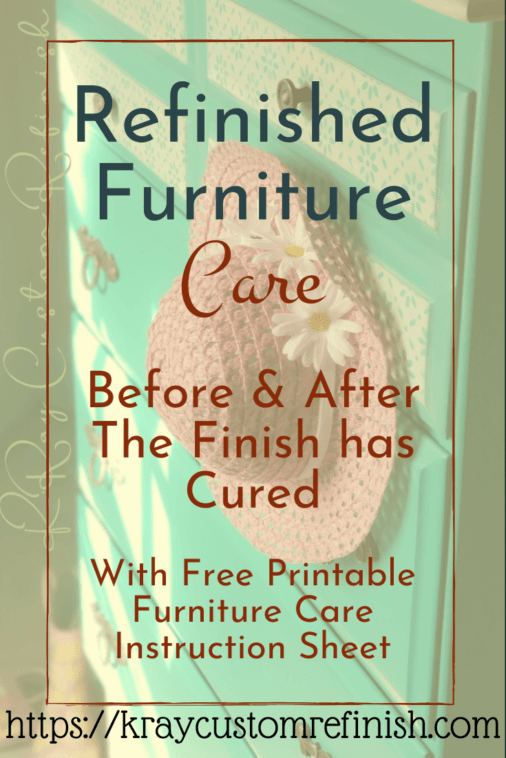 Refinished Furniture Care Pin