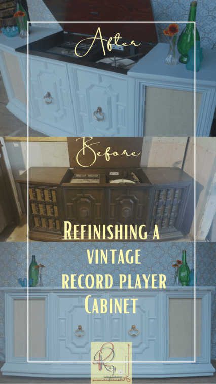 Refinishing a Vintage Record Player Stereo Console Before and After