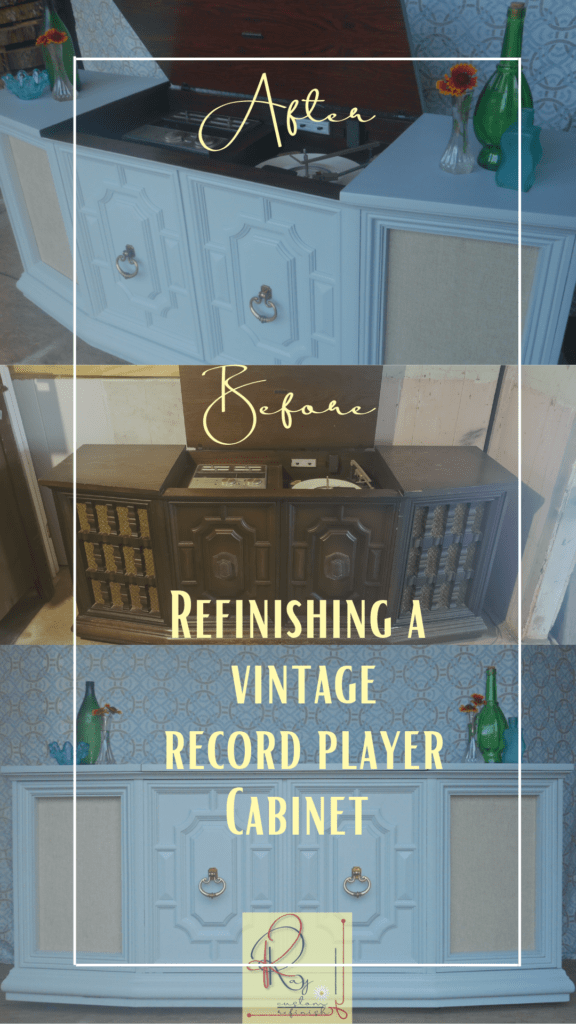 Refinishing a Vintage Record Player Stereo Cabinet Pin