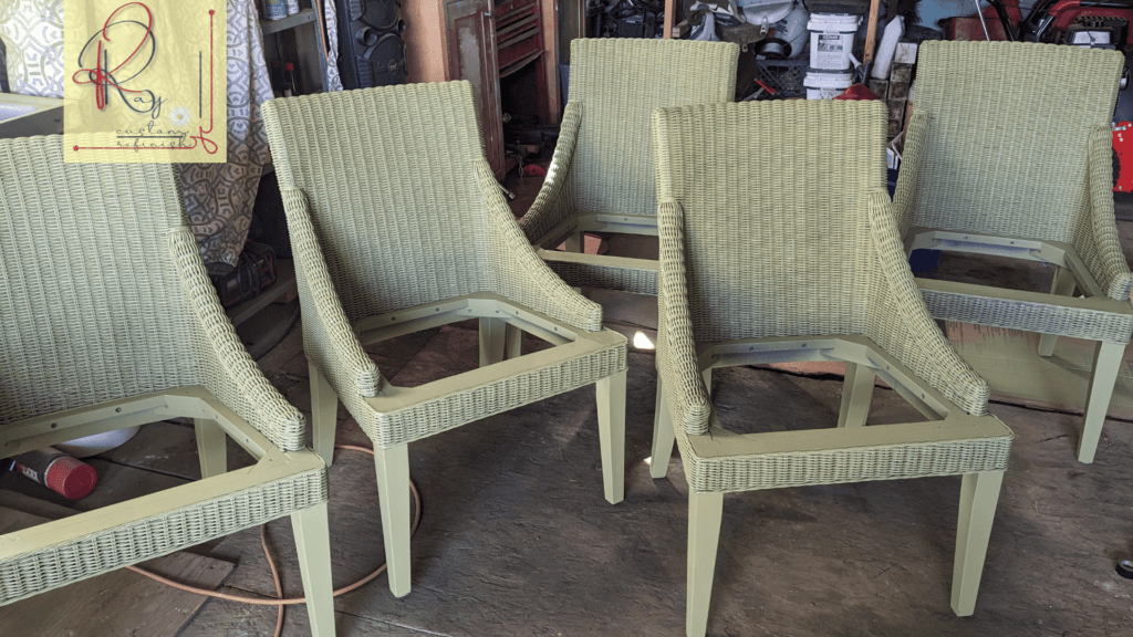 Repaint Wicker Furniture Before Final Brush Coat