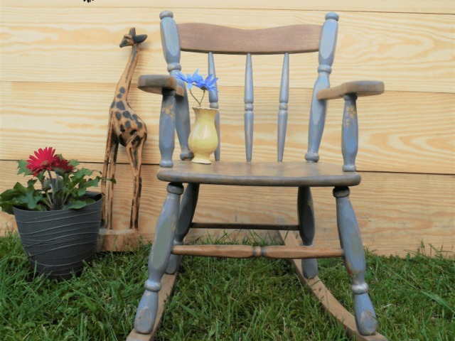Distressing Techniques Layered Paint Distress Childs Wooden Rocking Chair