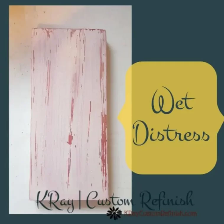 7 Furniture Paint Distressing Techniques Easily Explained 1 Wet distress