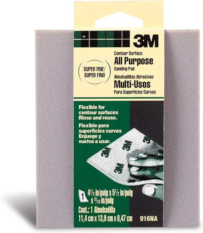 7 Furniture Paint Distressing Techniques Easily Explained 2 Flexible contour sanding sponge