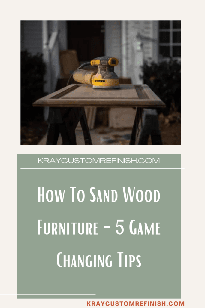 How to sand wood furniture Pinterest