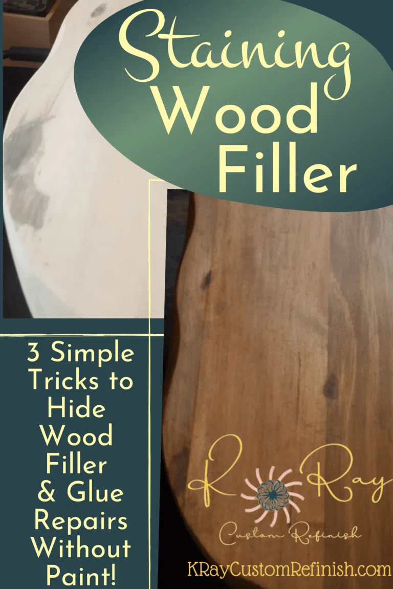 3 Simple Tricks for Staining Wood Filler, or Wood Glue Furniture Repairs 8 Staining Wood Filler Pin