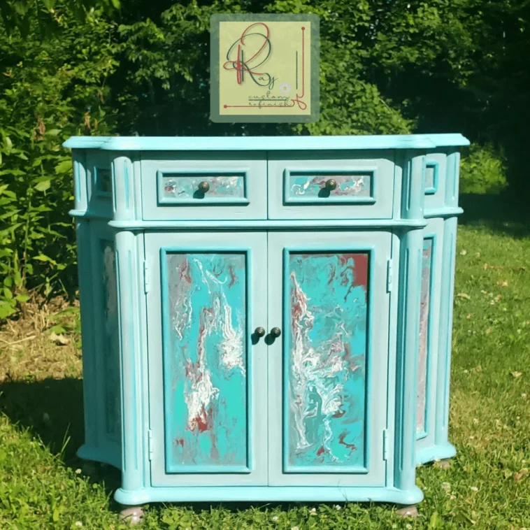 Welcome 4 Unique Colorful TV Stand KRay Custom Refinish