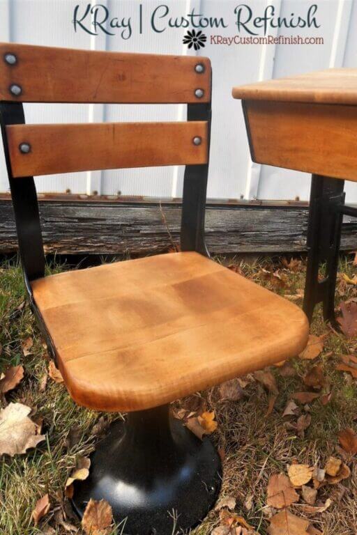Vintage-Cast-Iron-and-Wood-School-Desk-Chair